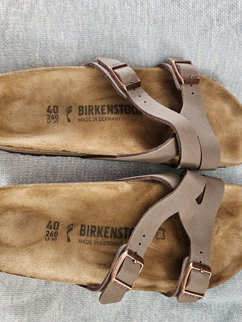 Birkenstock Women's Taupe Double-Buckle Sling Sandals